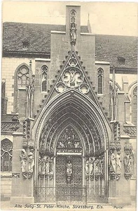 CPA 67 - STRASBOURG - Alte Jung - St. Peter-Kirche, Strassburg, Els. Portal - Picture 1 of 1