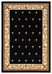 Black Bordered Repeated Bricks Dotted Door Mat 2050 11670 - Aprx 2' 7" x 4' 2" - Picture 1 of 2