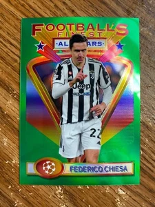 2021-22 Topps Finest Flashbacks UEFA Federico Chiesa Jumbo Box Topper Refractor - Picture 1 of 2