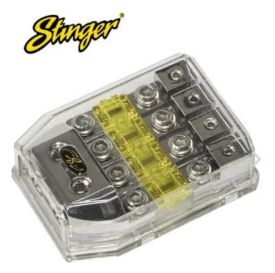 STINGER SHD821 Shoc Krome 4 Position MIDI ANL Fuse Holder 0/4GA In 4/8GA Out - Image 1 of 2
