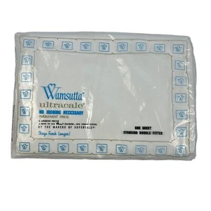 Wamsutta Ultracale Vintage 54 x 75 Standard Double Fitted No Ironing White NEW - Picture 1 of 7