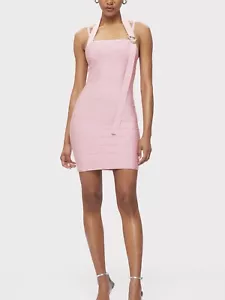 Herve Leger Quarts Pink Bodycon Mini Dress Sz Small AUTHENTIC NWT - Picture 1 of 11