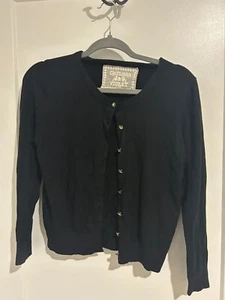 Chelsea & Violet Women’s Black Cardigan with Crystal Buttons Sz M - Picture 1 of 3