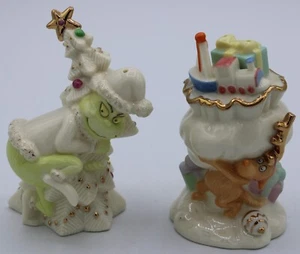 Lenox~ Merry Christmas Grinch Salt & Pepper Shakers - Picture 1 of 17