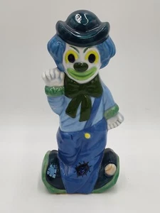 Vintage 70s Smile Now Cry Later Clown Statue Glaze Rare - Picture 1 of 11