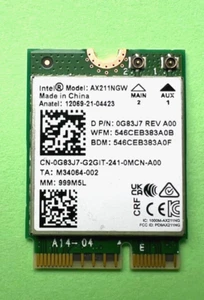 OriginaI WiFi 6E Model AX211NGW 2,4Gbps BT5.2 802.11ax M.2 2230 E G83J7 - Bild 1 von 1