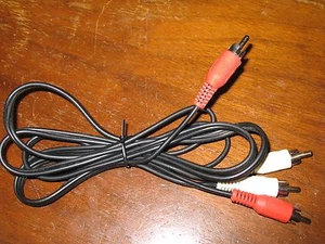 Cable de audio video AV rojo/blanco macho de 2 RCA macho a 2 RCA usado en excelente condición - Imagen 1 de 5
