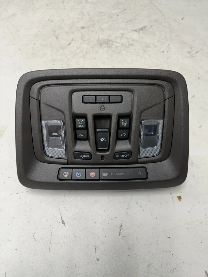 2019 2020 Chevy Silverado GMC Sierra Dark Atmosphere Roof Console 1500 2500 OEM - Image 1 of 4
