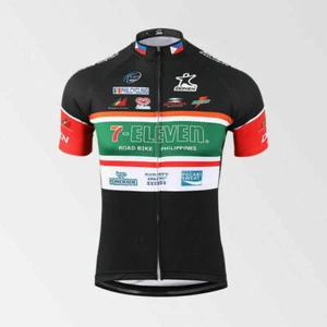 Retro 7 eleven Cycling Jersey Bib Short Set Cycling Jersey Cycling Bib Shorts - Picture 1 of 9