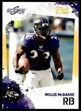 2010 Score Gold Zone 28 Willis McGahee /299 Baltimore Ravens  Football Card