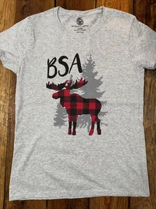 Damas Mediana BOY SCOUTS OF AMERICA Camisa Buffalo Cuadros Ciervo BSA Mujer Camiseta Nueva Sin Etiquetas - Imagen 1 de 7