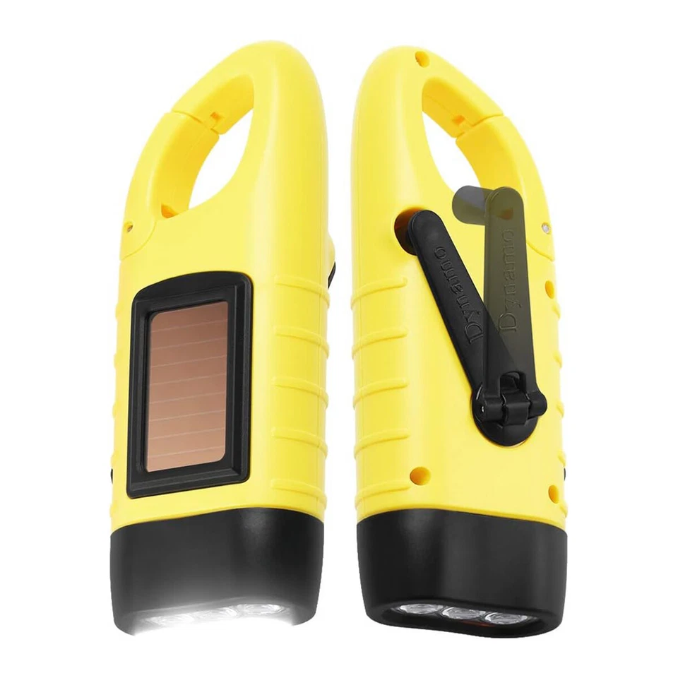 Tragbar Hand Kurbel Dynamo LED Camping Licht Wiederaufladbar Solar Strom Lichter - Bild 1 von 1