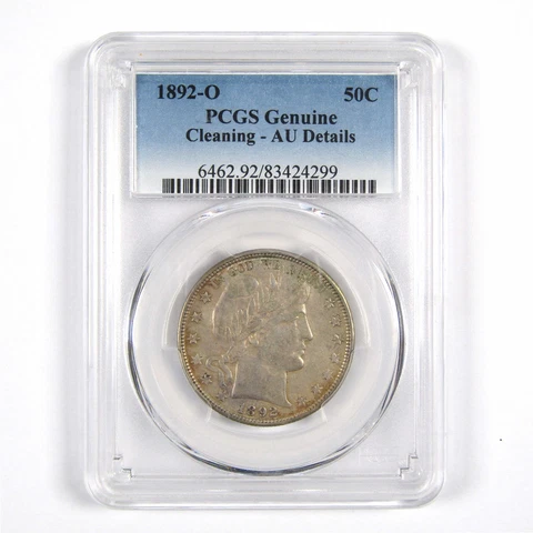 1892 O Barber Half Dollar About Uncirculated Details PCGS SKU:I8662 Cover