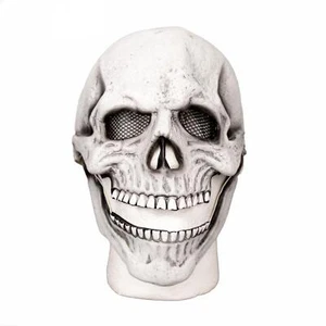 Creepy Halloween Skull Full Head Mask Real Latex Skeleton Costume Party Prop - Picture 1 of 7