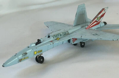 Голубой литой игрушечный выдвижной шасси истребитель реактивный самолет ERTL F73 - Изображение 1 из 4