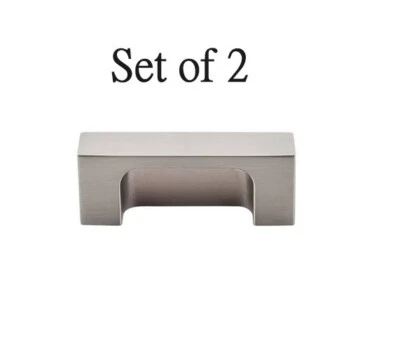 Juego de 2 tiradores de gabinete de taza de centro a centro Metro moderno de 8 pulgadas con perillas superiores Foto 1 de 2