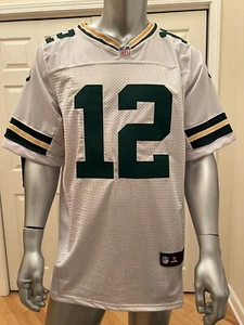 Camiseta deportiva cosida 100 % auténtica Aaron Rodgers Nike Packers On Field para hombre talla 44 blanca - Imagen 1 de 12