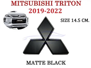 ฺBLACK FRONT LOGO 14.5 BADGE EMBLEM COVER FOR MITSUBISHI TRITON L200 2019 - 2023 - Picture 1 of 9