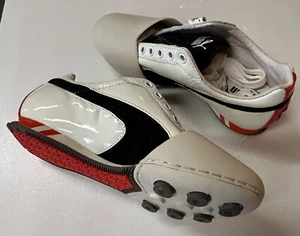 Puma Mihara Yasuhiro MY-8 WHITE/BLACK WITH ORANGE ACCENTS  SIZE US-5 - Picture 1 of 5