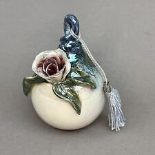 Blue Sky Clayworks Rose Ceramic Ornament Heather Goldminc Cottagecore Gift Box