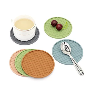 Silikon Untersetzer Runde Rutschfeste Tasse Matte Kaffee Tee Becher Pad Getränke Tischset - Bild 1 von 17