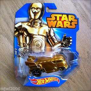 Disney STAR WARS Hot Wheels C-3PO #13 diecast Mattel Droid C3P0 INTL Shiny Clean - Picture 1 of 12