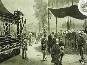 GARFIELD FUNERAL LAKEVIEW CEMETERY CLEVELAND 1881 Matted - Picture 1 of 5