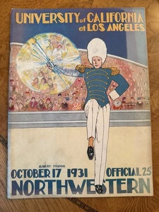 Northwestern vs UCLA 1931 Football Program University of California 17.10.1931 - Bild 1 von 2
