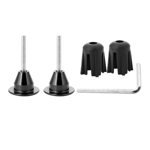 (Black)1 Pair Aluminum Alloy Bike Bicycle Handlebar Grip End Cap Plug PL - Picture 1 of 11