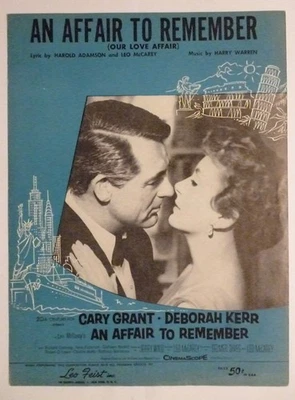 AN AFFAIR TO REMEMBER Movie Sheet Music CARY GRANT Deborah Kerr 1957 - Image 1 of 2