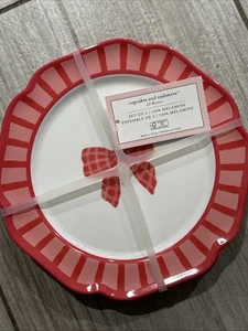 Cupcakes And Cashmere Bow Melamine Appetizer Dessert Plates - Set of 4 - Bild 1 von 2