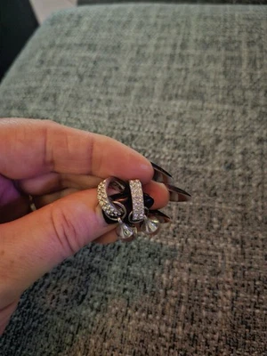 Original Swarovski Ohrstecker Creolen Silber - Bild 1 von 4