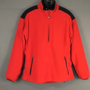 FootJoy DryJoys Jacke Herren Medium rot schwarz Viertelreißverschluss Golf Windshirt Pullover - Bild 1 von 10