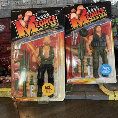 1985 M Force Military Muscle Ace & Zack Figure MARCHON HONG KONG NEW - Image 1 of 4