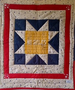 Baby Quilt Hand Made. 2 Sided-No Rules & Strawberry Shortcake. - Picture 1 of 6