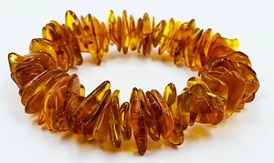 Amber Bracelet Natural Baltic Amber stones Bracelet Gemstone Raw Amber pieces - Picture 1 of 8