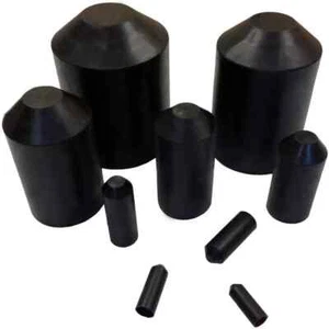 Black Shrink Cap Cover: Cable Insulation End Cap, Ø10 ~ 120mm - Picture 1 of 33