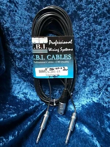 CBI Male XLR to Y 1/4" Mono Males 15ft Cable YS-301-15 - Picture 1 of 4