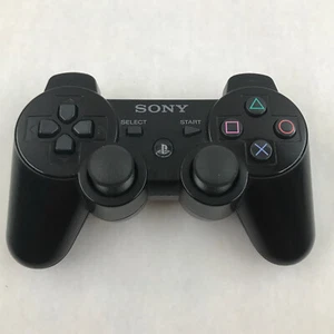 Sony Playstation 3 PS3 Sixaxis Controller Black Genuine CECHZC1U OEM Tested - Picture 1 of 10