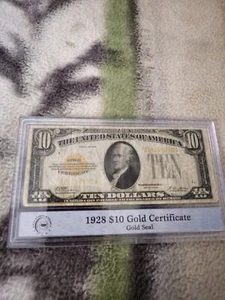 1928 $10 Gold Certificate United States Ten Dollar Bill - Picture 1 of 15