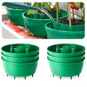 Set of 3 Green Plant Halos pot Tomatoes Grow Bag Watering Pot Plant Grow Garden - Picture 1 of 11