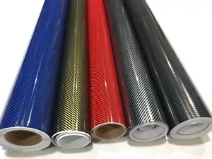 Envoltura de vinilo para automóvil 2D lámina de fibra de carbono pegatina envoltura de automóvil brillo sin burbujas de aire - Imagen 1 de 63