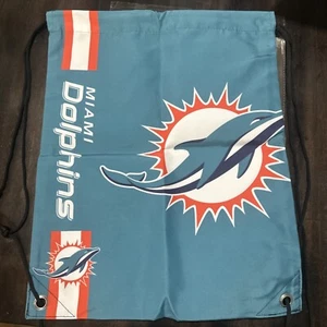 NFL Football Drawstring Bag - Backpack - Gym Bag - Miami Dolphins - Picture 1 of 1