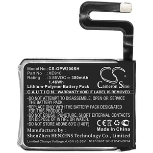 Batterie Li-Polymer 380mAh type XE910 pour OPPO Watch 46mm - Photo 1 sur 4