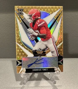 2021 Valiant KADARIUS TONEY Rookie Auto #/10 Gold Prizmš„Florida Gators Chiefs - Picture 1 of 3