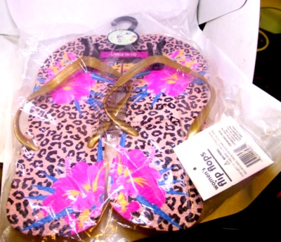 Chanclas para mujer con estampado floral de guepardo talla grande 9-10 verano NUEVAS Foto 1 de 2
