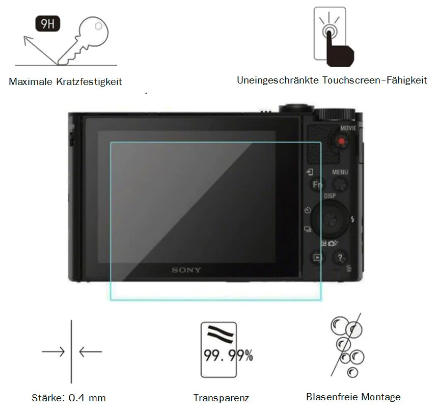 Sony HX95 0,4 MM Adhesion Screen Protector Glass Protective Film LC7673 - Image 1 of 1