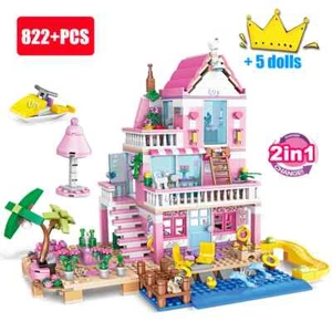 Friends City House Summer Holiday Seaside Villa Building Blocks Set DIY Toys - Picture 1 of 7