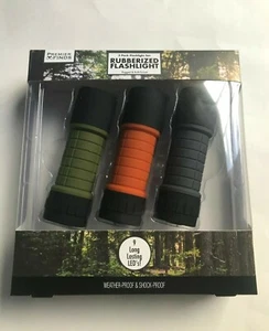 Gummierte Taschenlampe 3er Pack Taschenlampe Set - Bild 1 von 2