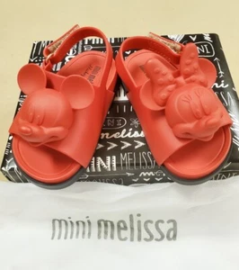 Mini Melissa Toddler Mini Beach Slide Sandal + Disney Ballet Flat New with Box - Picture 1 of 6